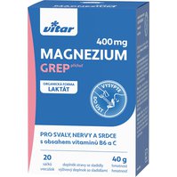 Vitar Magnézium 400 mg + vitamin B6 + vitamin C - grep