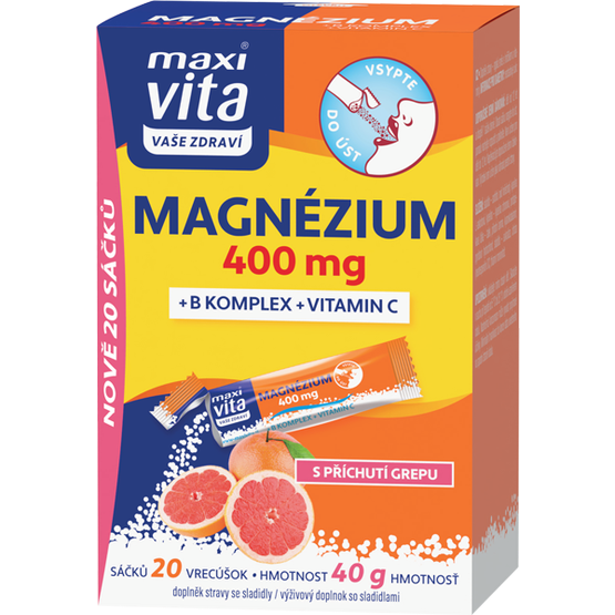 Maxi Vita Magnézium 400 mg + B komplex + vitamin C